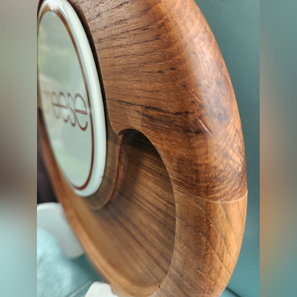 70s 80s CHEESE Wood Cutting Board w White Tile GRAPHICS  RV Home Party GOODWOOD - Picture 6 of 11